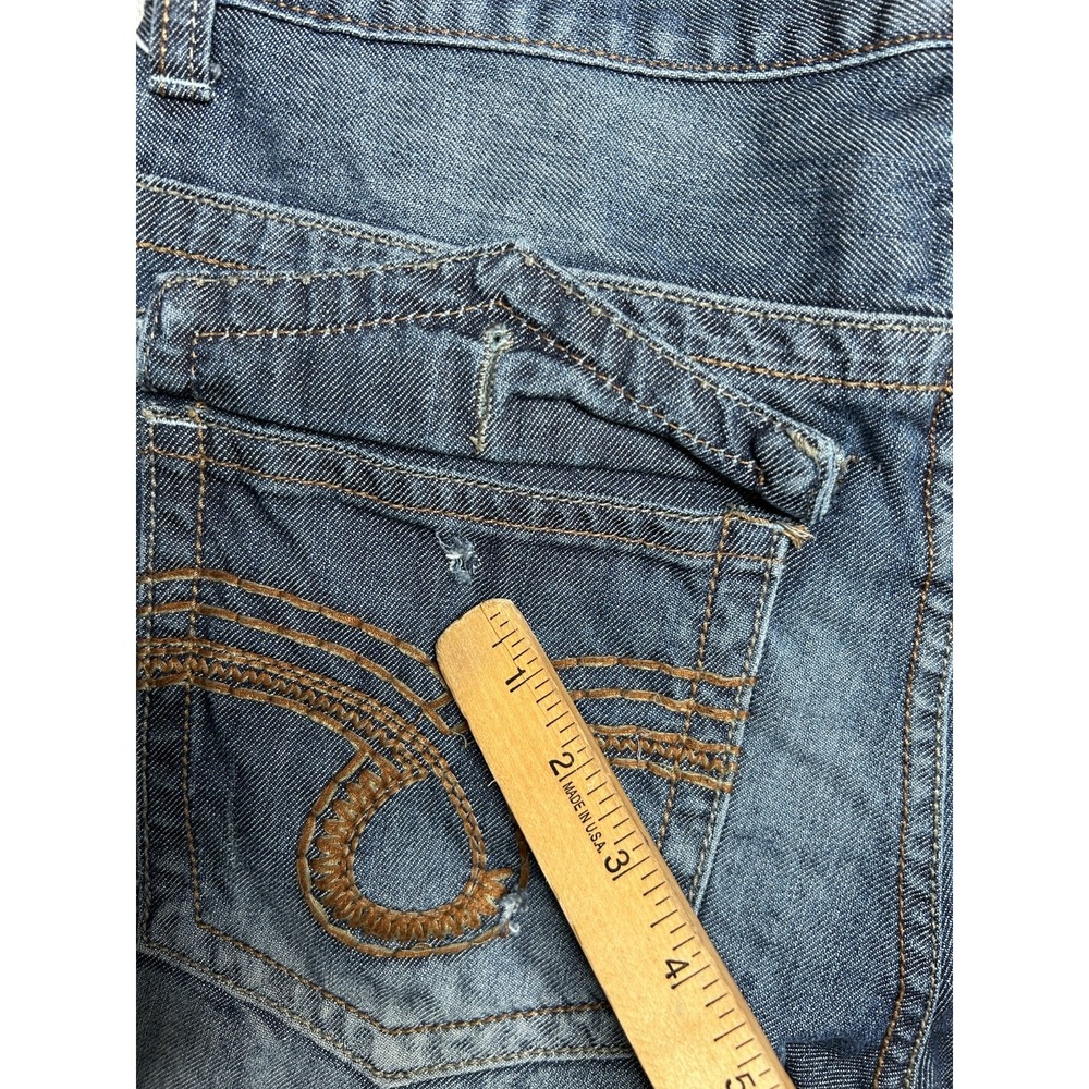 Bailey's Point BLK Boot Cut Jeans Men's 30x32 Blue Denim Embroidered Y2K - Picture 11 of 13